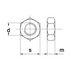 ZESKANTMOER DIN 934 8 ELEKTROLYTISCH VERZINKT M3