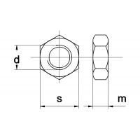 ZESKANTMOER DIN 934 8 ELEKTROLYTISCH VERZINKT M16