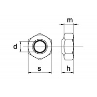 BORGMOER DIN 985-6 ELEKTROLYTISCH VERZINKT M6