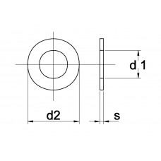 SLUITRING DIN 125A ELEKTROLYTISCH VERZINKT M22