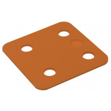 DRUKPLAAT 70X70 2MM ORANJE