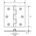 SCHARNIER LOSSE PEN 51X51 ZWART