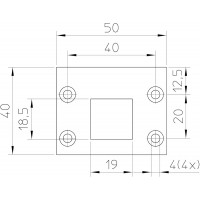 PLATTE SLUITPLAAT VOOR ESPAGNOLET 16MM 16/11