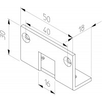 HOEKSLUITPLAAT VOOR ESPAGNOLET 13MM HP 13/11