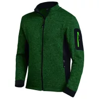 FLEECE VEST CHRISTOPH GROEN/ZWART MAAT L