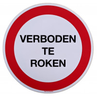 STICKER VERBODEN TE ROKEN(TEKST) Ø 90MM