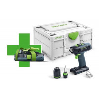 ACCU-SCHROEFBOORMACHINE FESTOOL T18+3 BASIC 4,0 MET GRATIS ACCU 4.0 A 577051