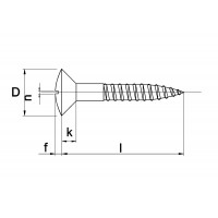 HOUTSCHROEF LENSKOP DIN 95 MESSING VERNIKKELD 4 X 60