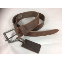 LEDEREN RIEM. 4 CM BREED. TIMBELT 421 DONKERBRUIN 95CM