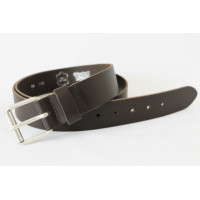 LEDEREN RIEM. 4 CM BREED. TIMBELT 416 DONKERBRUIN 95CM