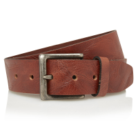 LEDEREN RIEM. TIMBELT VEGAS 418 COGNAC 85CM