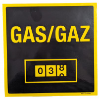 STICKER GASMETER VIERKANT 150MM