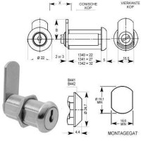 AUTOMATENCILINDER MET MOER 22MM RECHTE LIP 6210050