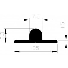 SCHUIFRAIL ONDERRAIL 110155 ALUMINIUM BLANK