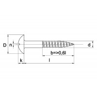 HOUTSCHROEF BOLKOP DIN 96 MESSING BLANK 5,5 X 70