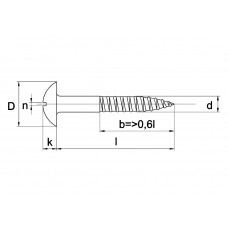 HOUTSCHROEF BOLKOP DIN 96 MESSING BLANK 5 X 30