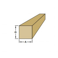 MESSING MASSIEF VIERKANT 10X10MM