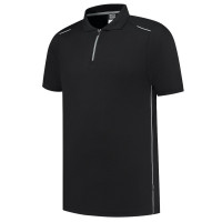 POLOSHIRT ACCENT ZWART/GRIJS XL