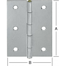 SCHARNIER DIN HALFBREED 100X72 MM VERZINKT