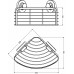 DOUCHEREK 3-IN-1 HOEK ENKEL CHROOM [T340270]