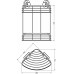 DOUCHEREK 3-IN-1 HOEK DUBBEL CHROOM [T340271]