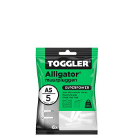 TOGGLER ALLIGATOR PLUG A5 PER ZAK á 6 STUKS