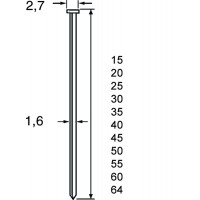 BRADS 35 RVS PER DOOS 2500 STUKS