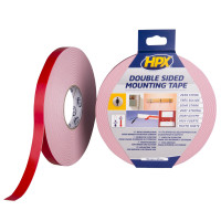 DUBBELZIJDIGE BEVESTIGINGS TAPE WIT 19MM X 25 METER