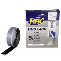 DUO GRIP KLIKBAND - ZWART 25MM X 2M