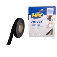 ZIP FIX KLITTENBAND (LUS) - ZWART 20MM X 5M